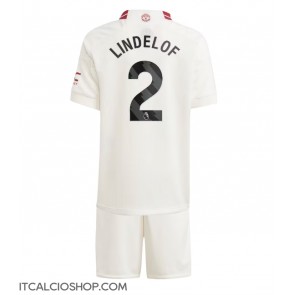 Manchester United Victor Lindelof #2 Terza Maglia Bambino 2023-24 Manica Corta (+ Pantaloni corti)